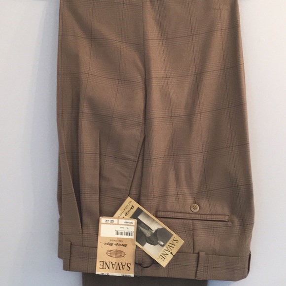 Savane Deep Dye Brown Dress/Casual Pants NWT 32 32 - Picture 2 of 7
